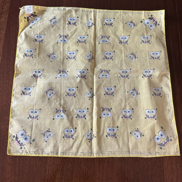 VTG SpongeBob SquarePants Bandana Gaiter Scarf Viacom 2004 Nickelodeon Cotton - Picture 7 of 8